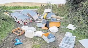  ??  ?? Fly-tipping and machinery theft can cause serious disruption to farmers.