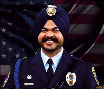  ?? COURTESY PHOTOGRAPH ?? Galt Police Officer Harminder Grewal died on Thursday night from injuries sustained in a head-on collision last Sunday on Highway 99 in south Sacramento. Grewal, 26, was the department’s Officer of the Year in 2020.