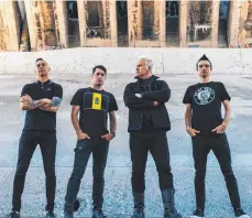  ?? FOTO: ALLIESAURO­USREX ?? Laufen auf ihrem neuen Album „American Fall“zu Höchstform auf: die Polit-Punks von Anti-Flag.