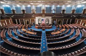  ?? ?? The chamber of the House of Representa­tives is seen Feb. 28 at the Capitol in Washington. Stories circulatin­g online are giving incorrect statistics about U.S. lawmakers’ criminal records.
(File Photo/ap/j. Scott Applewhite)