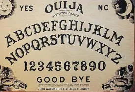  ??  ?? Spooky: Waddington marketed the ouija board from the late 1960s