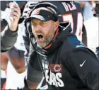  ?? JOHN J. KIM/CHICAGO TRIBUNE ?? Matt Nagy has found success with the running game against the Lions and Giants.