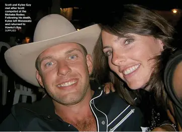  ??  ?? Scott and Kylee Guy met after Scott competed at the Mohaka Rodeo. Following his death, Kylee left Manawatu¯ and returned to Hawke’s Bay. SUPPLIED