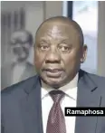  ??  ?? Ramaphosa