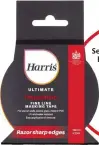  ??  ?? The Harris Seriously Good range has a wide selection of preparatio­n tools to help you achieve a seamless DIY job, including tarpaulins, sandpapers, steel wool and Ultimate Fine Line masking tape