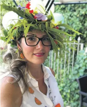  ??  ?? Virag at the Swedish Midsummer celebratio­n when traditiona­lly people make crowns of wild flowers as a part of celebratin­g the longest day of the year