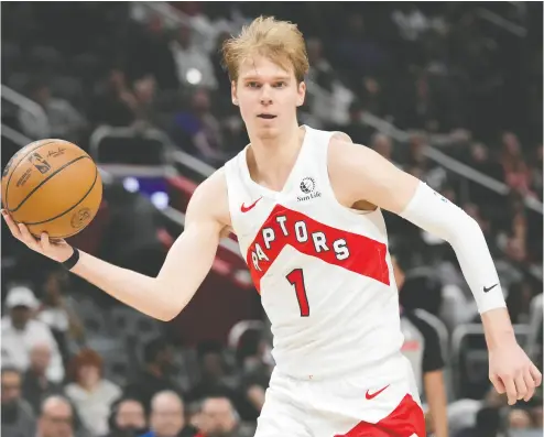  ?? CARLOS OSORIO / THE ASSOCIATED PRESS ?? The Toronto Raptors are high on guard Gradey Dick, the No. 13 pick of the 2023 draft. He had a strong final
few months of the season and has the potential to become an elite shooter, Ryan Wolstat writes.