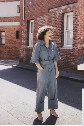  ??  ?? Opposite: Dale Bordin wears his own Maison Margiela shirt. Yohji Yamamoto shorts, $1,170, from Harrolds. His own Issey Miyake sneakers, worn throughout. Natalie Toman wears a Yohji Yamamoto shirt, $2,100, worn as dress, from Harrolds. Alighieri necklaces, both $320, from Harrolds, worn throughout. Her own Bella Clark and vintage rings. Her own Francesco Russo shoes, worn throughout.