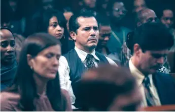  ??  ?? ABOVE: John Leguizamo plays the father of a rape suspect in “When They See Us.” NETFLIX