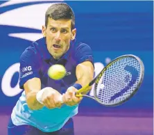  ?? JOHN MINCHILLO/ASSOCIATED PRESS ?? Novak Djokovic of Serbia defeated Alexander Zverev of Germany on Friday in the semifinals of the U.S. Open in New York.