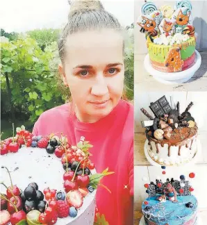  ??  ?? Анастасия Литвинова готовит торты — пальчики оближешь!