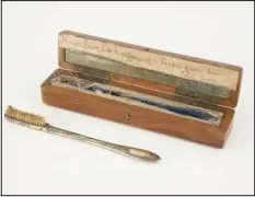  ?? ?? Stefanini bought a toothbrush said to have been used by Napoleon at Waterloo from a German auction house.