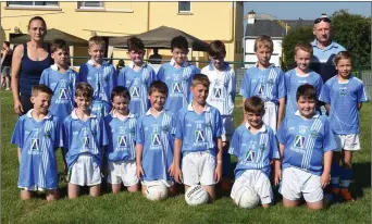  ??  ?? Firies participat­ing in the Dylan Crowley Under-11 Football Tournament at Gneeveguil­la GAA Grounds on Saturday.