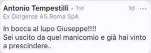  ??  ?? In alto, i due post ironici e polemici di Juan Jesus. In basso il post di Antonio Tempestill­i rivolto a Giuseppe Bifulco, nuovo ds dell’Ascoli appena arrivato dalla Roma