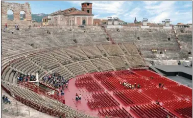  ?? (Rick Steves) ?? Verona’s Roman arena is an impressive sight, with much of the stonework still intact.