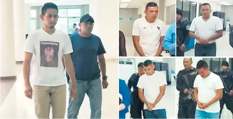  ??  ?? PROCESO. Los acusados estuvieron en audiencia ayer en los juzgados de San Pedro Sula.