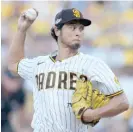  ?? GREGORY BULL/AP ?? Padres starting pitcher Yu Darvish will earn $30 million in 2023 after signing a six-year contract extension.