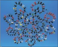  ?? PHOTO COURTESY OF ANDREY VESELOV ?? More than 200 skydivers, including Blue Bell resident Jack Ronalter create a geometric formation high in the Arizona sky.