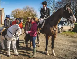  ??  ?? From L-R: Ella James-Wynn, aged four; Jenny Blackiston; point-topoint doyenne Cynthia Higgon; Ella’s mum Emma; Rebecca Roberts