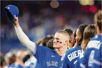  ?? Vaughn Ridley / Getty Images ?? Toronto third baseman Matt Chapman, a one-time All-Star and three-time Gold Glove winner with the A’s, hit 27 homers in 155 games with stellar defense on the way to a postseason berth.