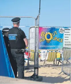  ?? PA. ?? The beach at Gorleston-on-sea, scene of the tragedy.