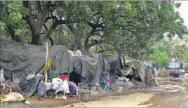  ??  ?? Slums outside the Sukhjit Ashram on the Railway road in Kapurthala. HT PHOTO