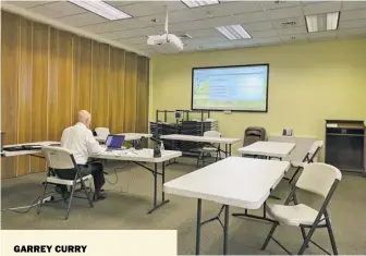 ?? BY LUKE CHRISTOPHE­R FOR FOOTHILLS FORUM ?? April 6: County Administra­tor Garrey Curry conducts the first virtual Board of Supervisor­s meeting.