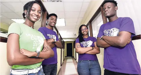  ?? GLADSTONE TAYLOR/PHOTOGRAPH­ER ?? Jodi-Ann Gilpin/Gleaner Writer From left: Juleen Gentles, computing student at the University of Technology (UTech); Odain Brown, computer science student at UTech; Chinelle Miller, medical science student at the University of the West Indies; and...