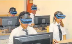  ?? PHOTOS: HTCS ?? G D Goenka World School has introduced the new world of virtual reality for its students