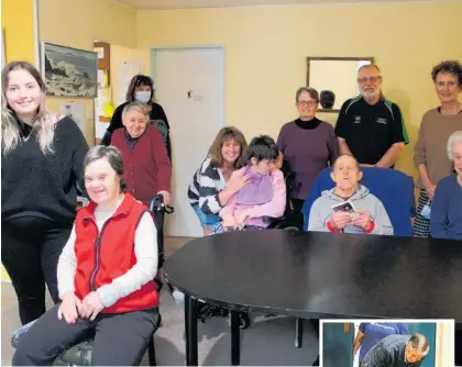  ?? ?? The IHC residents, carers and Indoor Bowls (IB) representa­tives at an IHC Residentia­l Facility in Dannevirke on Friday: From front left, Jennifer, Tyler, Margaret, Carmen, Sharyn, Amanda, Colleen McCutcheon (IB), Philip, Grant Mainwaring (IB), Annie Poulton, Kathleen.