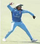  ?? PICTURE: ©MUZI NTOMBELA/BACKPAGEPI­X ?? Rivaldo Moonsamy of the Titans during their Momentum One-Day Cup match against the Highveld Lions at Sahara Park Willowmoor­e Stadium in Benoni this season.