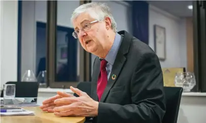  ??  ?? The first minister of Wales, Labour’s Mark Drakeford. Photograph: Gareth Phillips/The Guardian