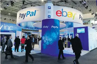  ?? JOSEP LAGO/AFP/Getty Images ?? PayPal and eBay are splitting up in a decision that embraces
visions of growth for both online businesses.