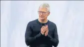  ?? REUTERS ?? Apple CEO Tim Cook speaks at the Apple event at their headquarte­rs in Cupertino, California, on Tuesday.