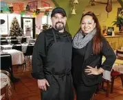  ??  ?? Javier and Judy Gonzalez own and operate Rita’s Cantina, 32015 Texas 249 in Pinehurst.