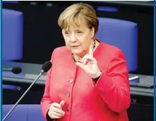  ?? ANSA ?? La cancellier­a tedesca Angela Merkel, 65 anni