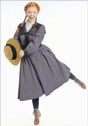  ?? LOUISE VESSEY/SPECIAL TO THE GUARDIAN ?? AJ Bridel plays Anne in Anne of Green Gables - The Musical.