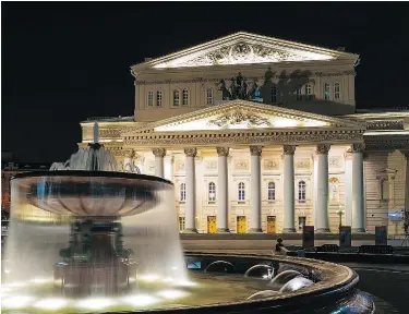  ?? — GETTY IMAGES FILES ?? The Bolshoi Theatre went through a six-year US$688-million overhaul.
