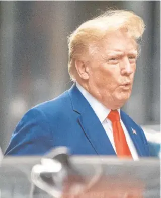  ?? // REUTERS ?? El expresiden­te sale de la Torre Trump, en Nueva York