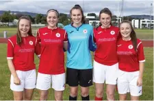  ??  ?? Emer O’Neill, Kelsey Munroe, Lauren McLellan, Ava Keane and Grainne O’Neill.