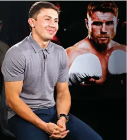  ??  ?? DON’T LET THE SMILE FOOL YOU: Gennady Golovkin is unbeaten in 37 fights as a profession­al.