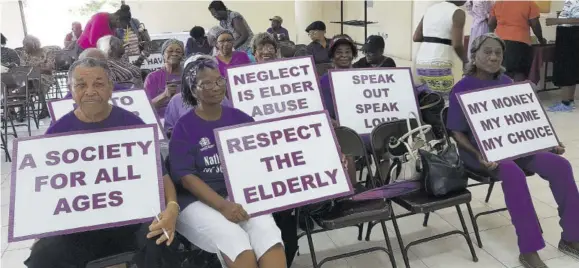  ??  ?? Seniors attend an Elderly Abuse Awareness Day event organised by the National Council for Senior Citizens.