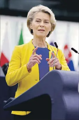  ?? EUROPA PRESS ?? Ursula von der Leyen, presidenta de la Comisión Europea.