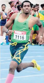  ??  ?? Jorel Bellanfont­e, one of Calabar’s best 800m champions.