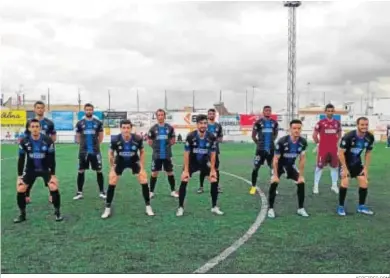  ?? XEREZDFC.COM ?? Formación que presentó el Xerez DFC en la segunda jornada de Liga ante la Lebrijana (2-1).
