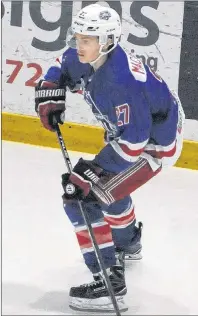 ?? JASON SIMMONDS/JOURNAL PIONEER ?? Forward Brodie MacArthur is returning to the Summerside D. Alex MacDonald Ford Western Capitals of the MHL (Maritime Junior Hockey League).
