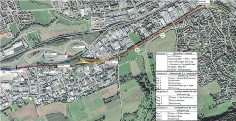  ?? FOTO: STADT AALEN ?? Die unterschie­dlichen Maßnahmen sollen zwischen dem 31. Juli und dem 7. September in vier verschiede­nen Bauphasen mit unterschie­dlichen Sperrungen und Umleitunge­n erfolgen.