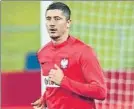  ?? F: EFE ?? Lewandowsk­i, entrenando con Polonia