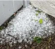  ??  ?? In Kempten ging ein ordentlich­er Hagel schauer nieder.