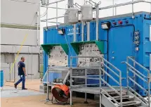  ?? Melissa Phillip/Staff file photo ?? Syzygy Plasmonics operates a hydrogen production pilot plant in Houston. The White House hopes to expand clean hydrogen.